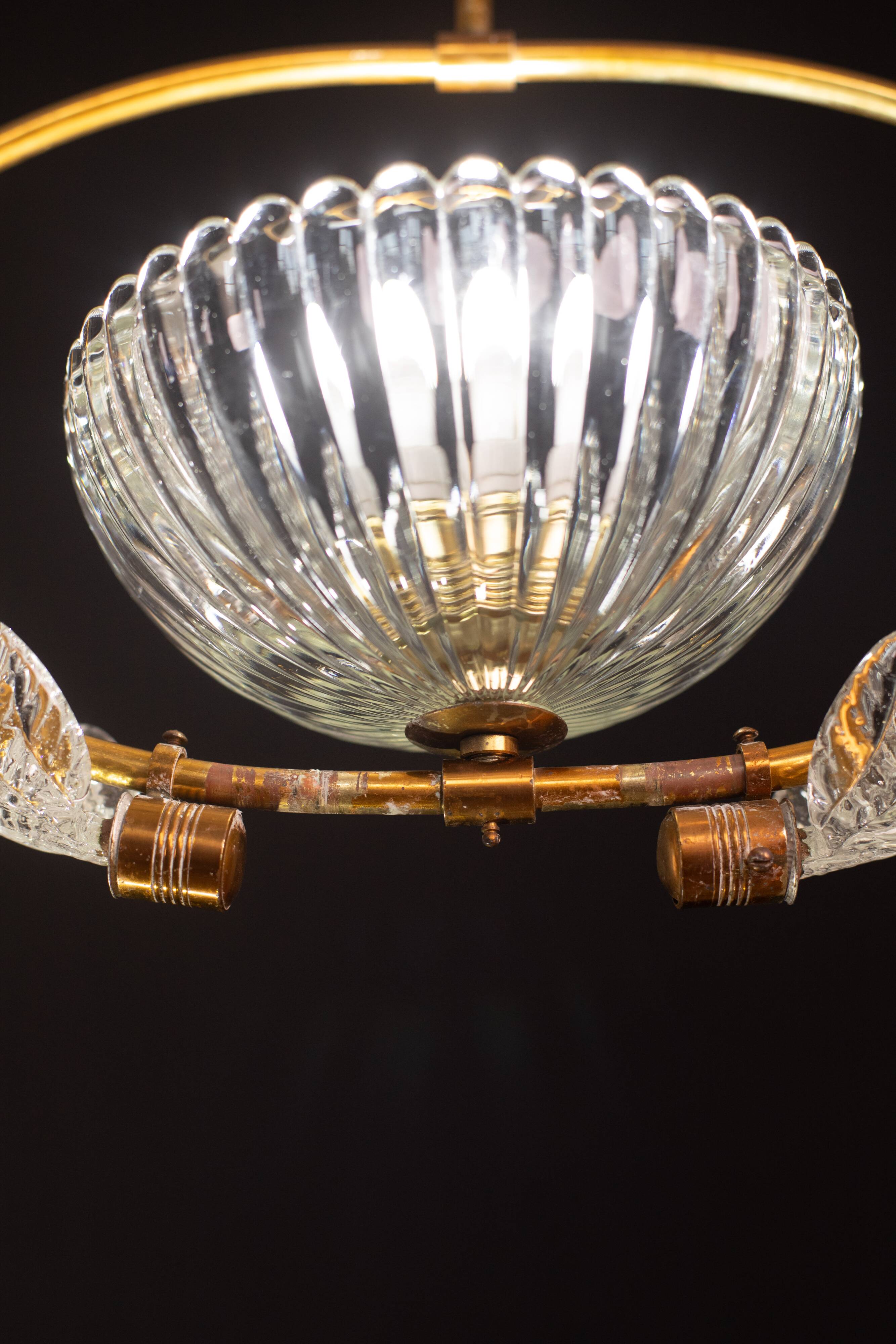 Antique Barovier e Toso Pendant Light, 1940