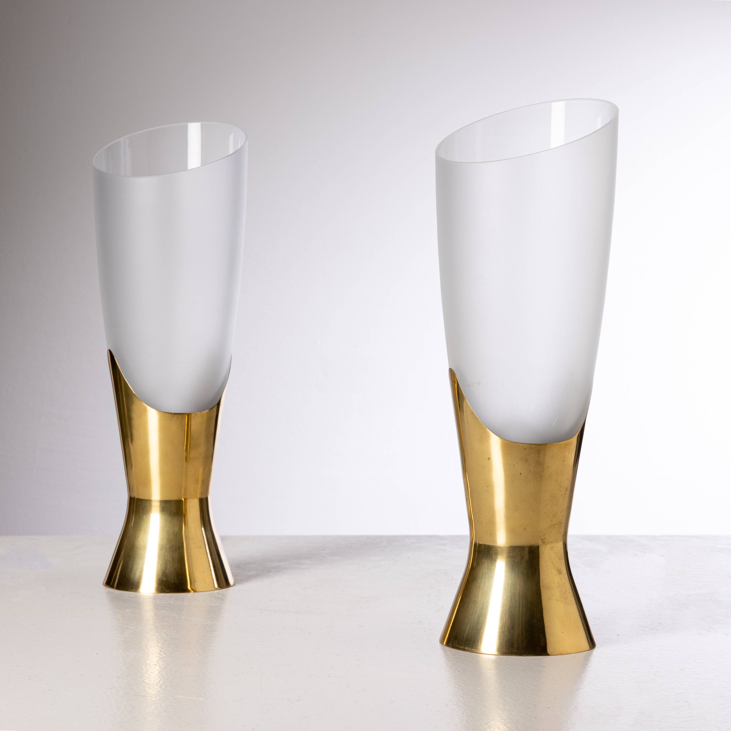 Max ingrand pair of table lamps produced by fontana arte