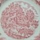 Vintage Italian plate country decor pink – Ceramica Quadrifoglio