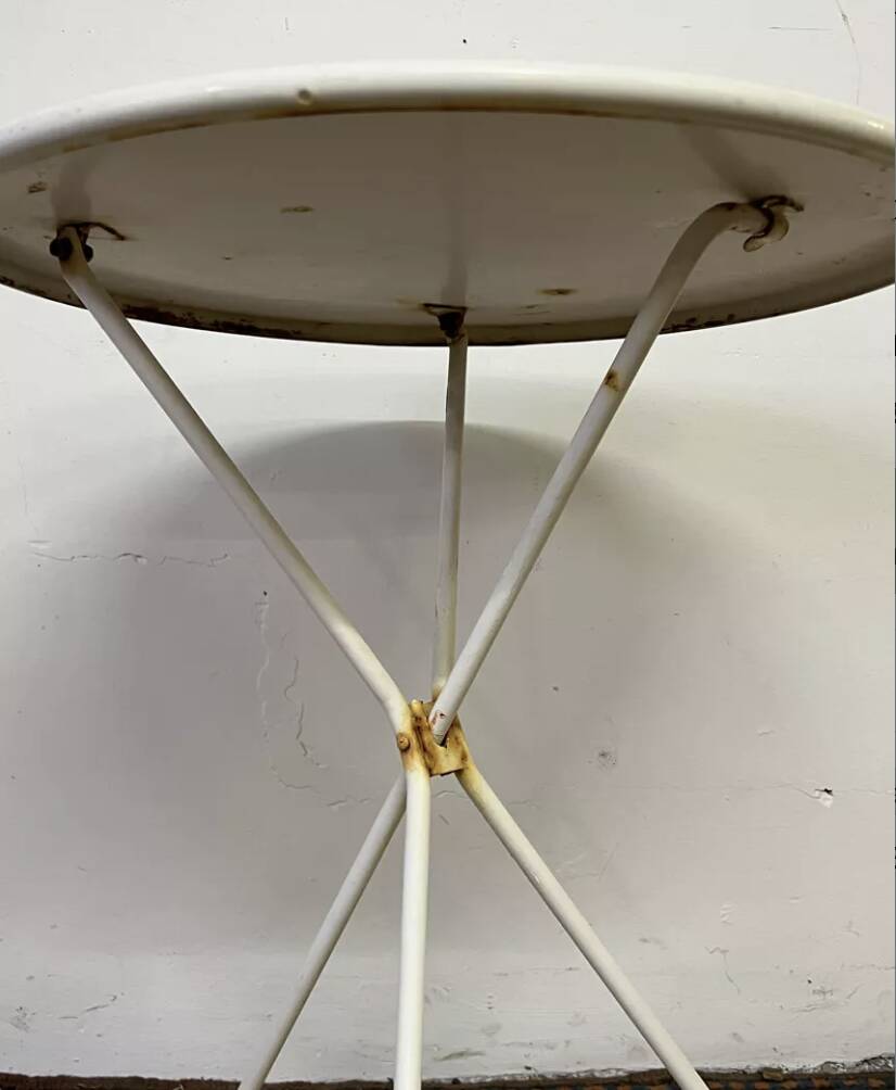 Vintage metal bistro table