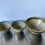 Lot of 3 scandinavian midcentury bowls in stoneware