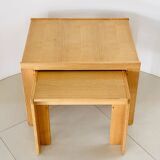Model 777 ash nesting tables by Afra & Tobia Scarpa for Cassina, Italy 1960s
