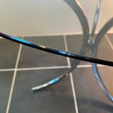 Round kitchen or dining room in smoked glass chrome structure an70