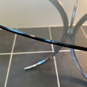 Round kitchen or dining room in smoked glass chrome structure an70