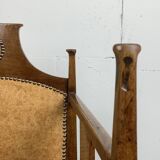 Chaise Arts and Crafts de William Birch par EG Punnett pour Liberty & Co. vers 1900