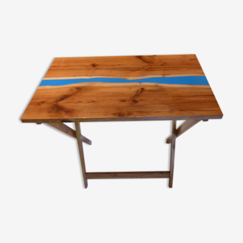 Folding side table wood If & resin