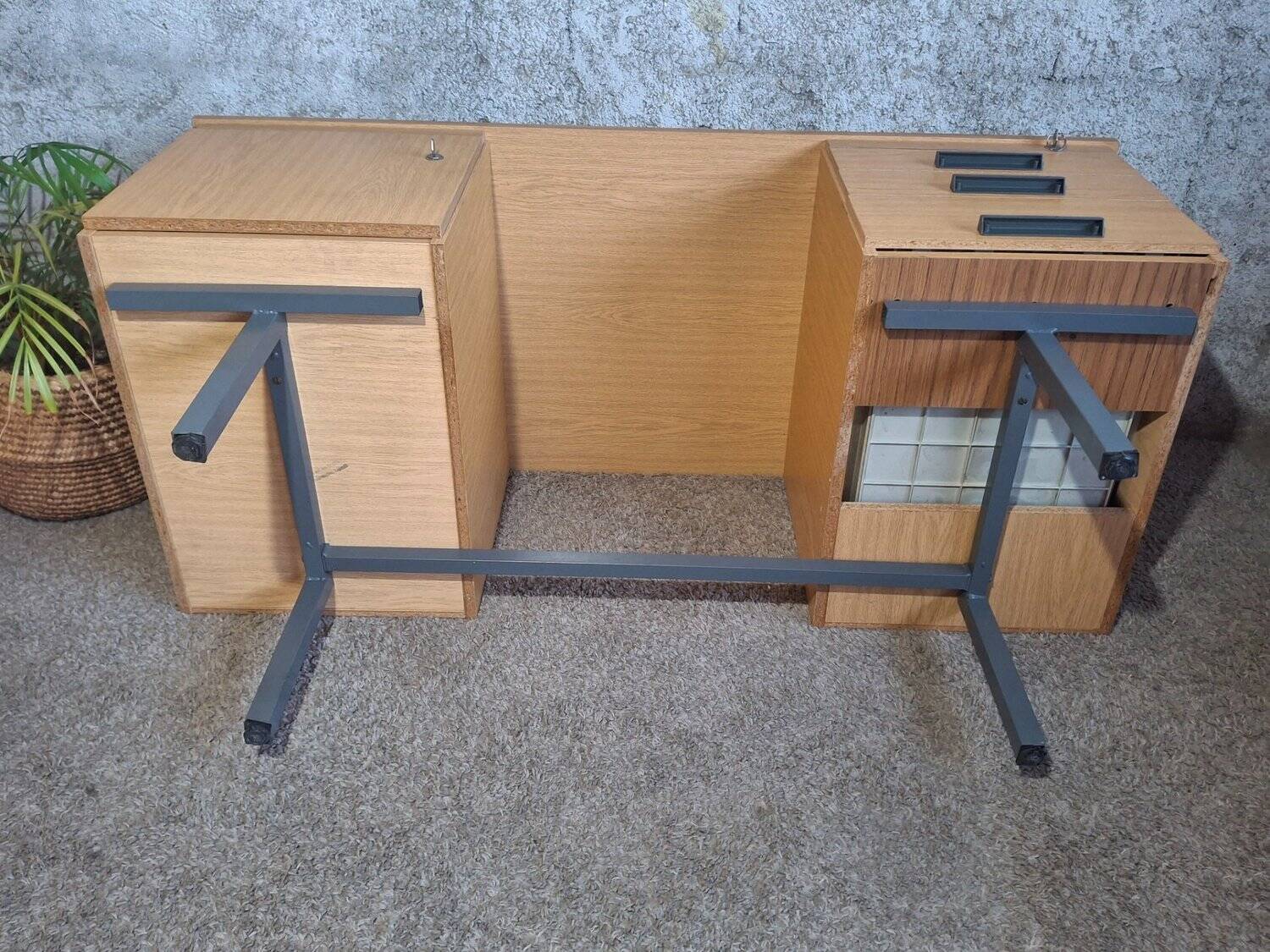 Minister's desk double box Design 1960s – GDR Modernist