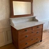 Coiffeuse avec dessus marbre 19ème siècle