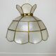 Vintage 60s mother-of-pearl and brass pendant light