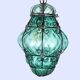 Suspension en verre de Murano verte Seguso, Italie, années 1940