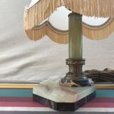 Ancient marble and alabaster column lamp
