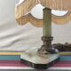 Ancient marble and alabaster column lamp