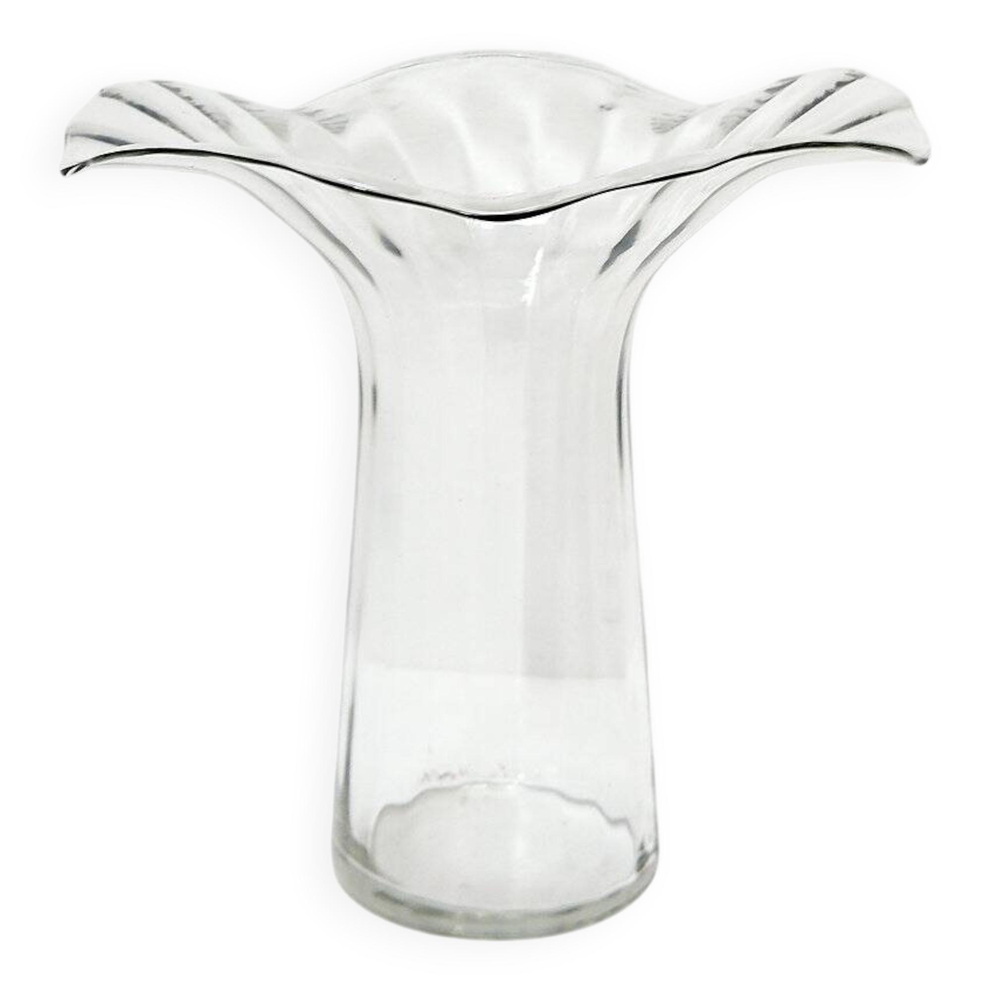 Transparent glass vase attributed to Peill & Putzler - Circa 1970