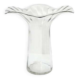 Vase en verre transparent attribué à Peill & Putzler - Vers 1970