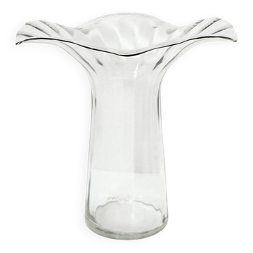 Vase en verre transparent attribué à Peill & Putzler - Vers 1970