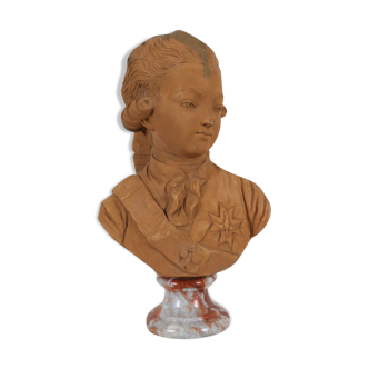 Terracotta boy/ man bust