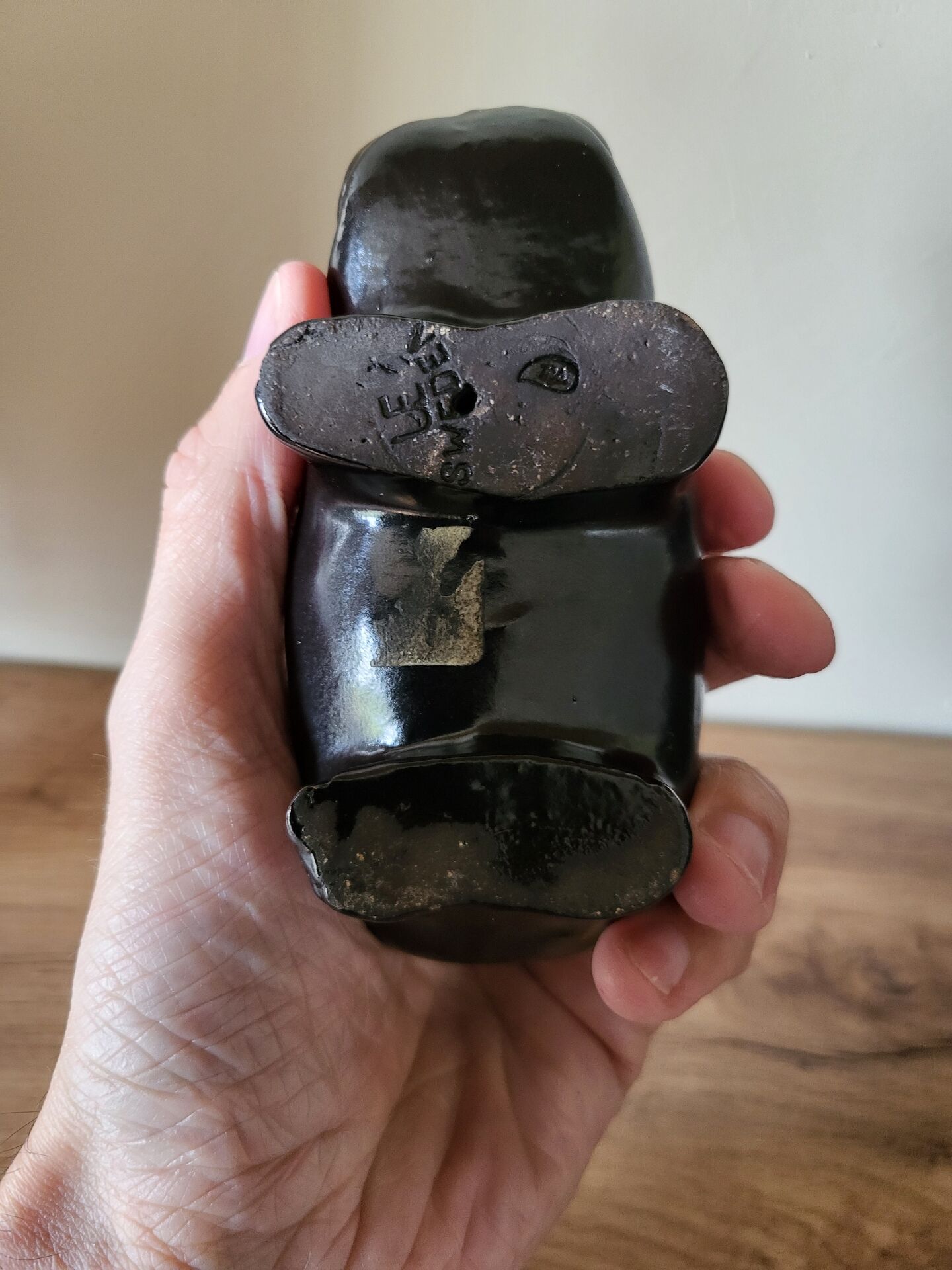 Uppsala ekeby, hippopotamus, mari simmulson, 1950s, figurine.