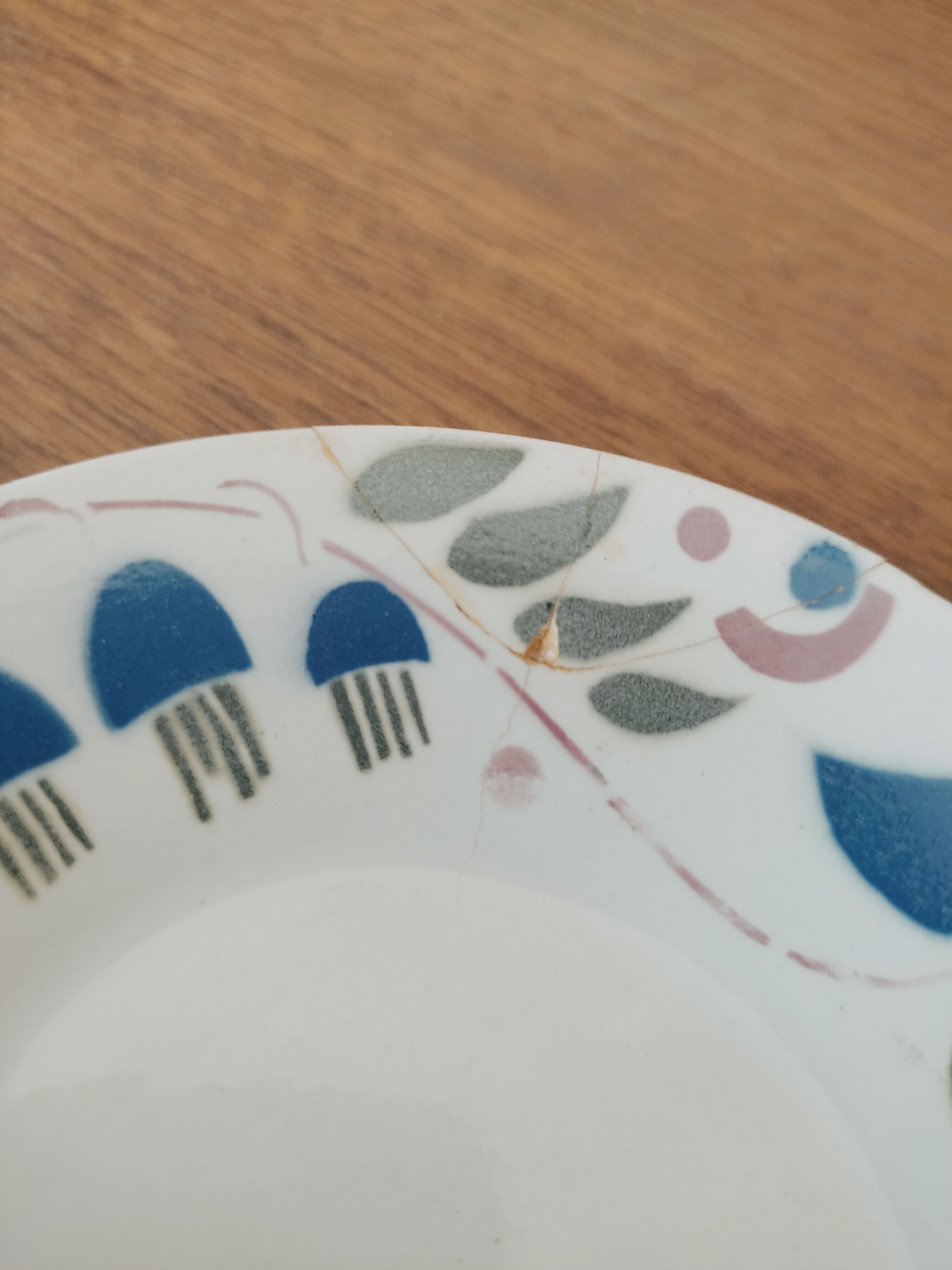 Set of 5 espresso cups in Lunéville earthenware