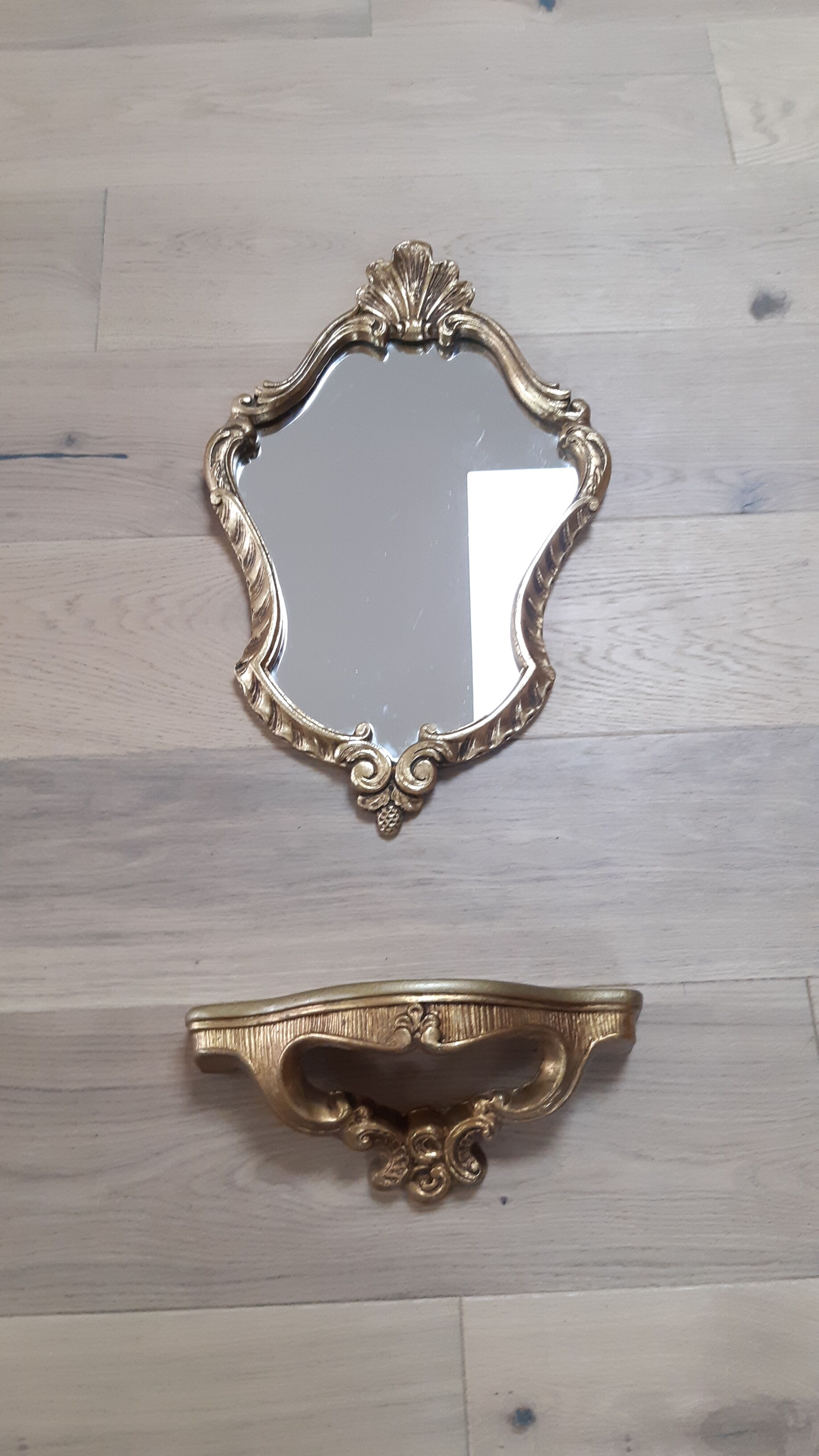Golden mirror and his harness