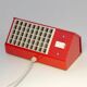 Red Elidus bedside lamp in metal, designed by Hans-Agne Jakobsson in the 1970s.