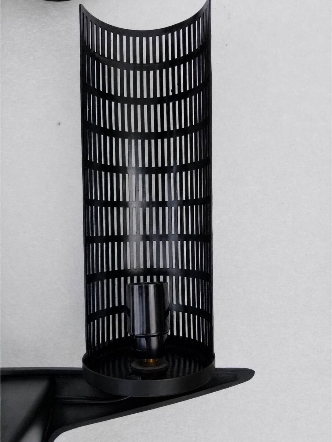 Pair of sculpted lacquered bronze wall lights, Arlus