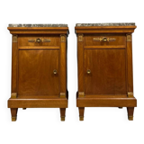 Pair of Empire style mahogany bedside tables circa 1920