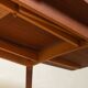 Elegant mid-century dining table with extension function, 1960s, teak veneer