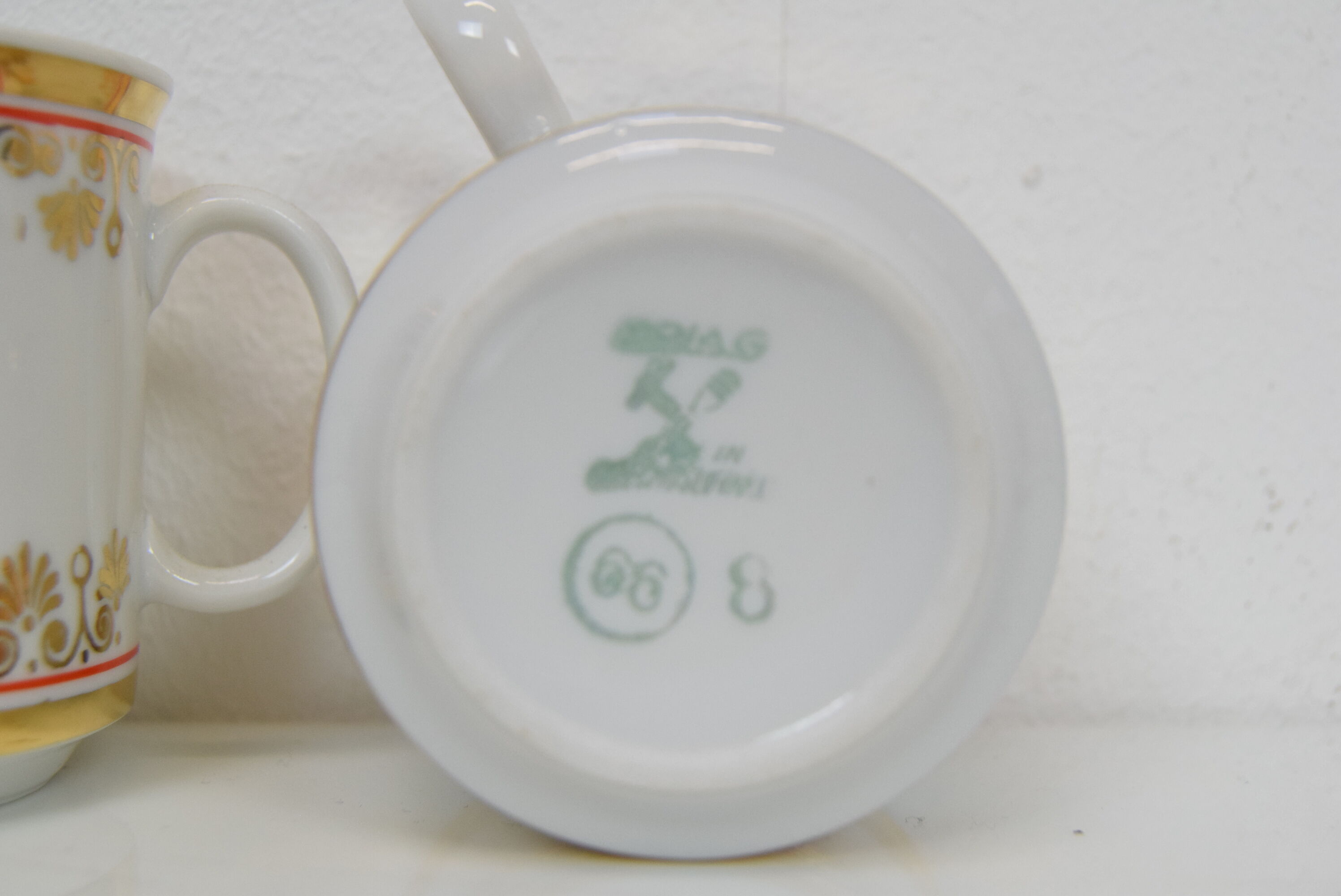 Set Porcelain for tea or coffee,Carlsbad porcealin by company Epiag D.F.,Circa 1960'S.