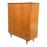 Scandinavian 3-door oak wardrobe from the 1960s, 155cm.