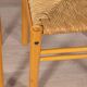 Pair of vintage 70s stools in wood and rope design hibiscus