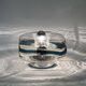 Luxury Large Table Lamp in Murano Hammered Glass, 60s