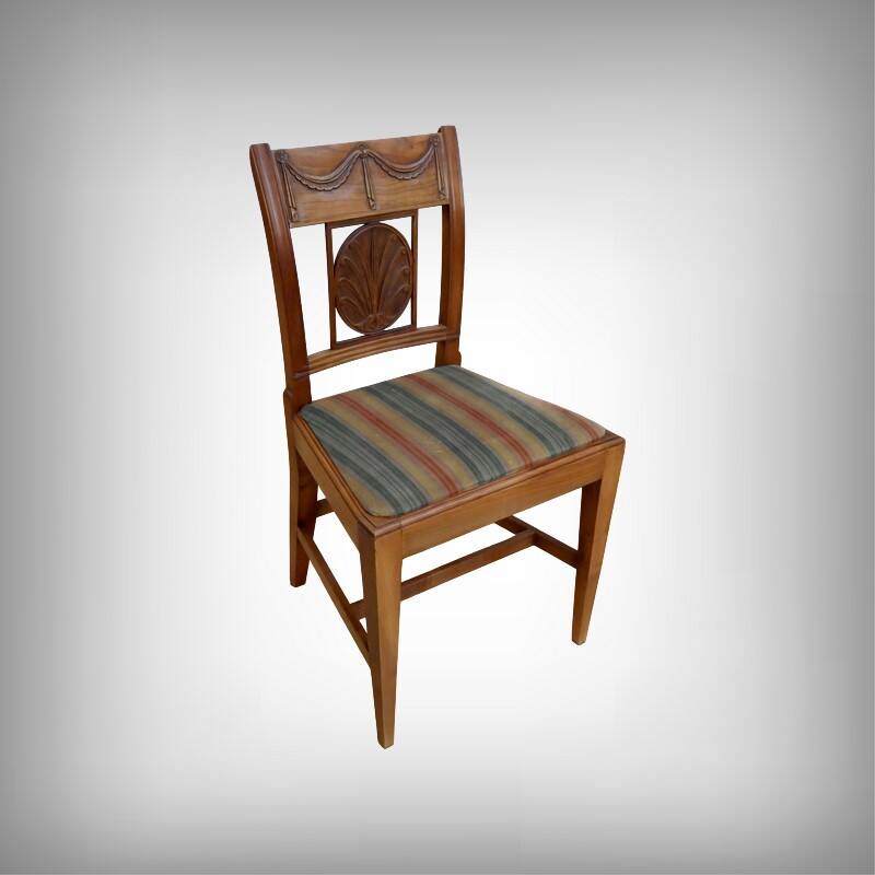 Set of 12 Provençal Chairs in Cherry Wood – Mid 20th Century