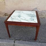 Scandinavian coffee table green marble