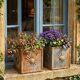 Pair of cast iron planters