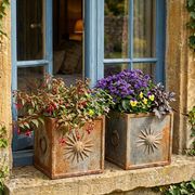 Paire de jardinières en fonte