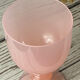 Goblet, stemmed glass in pink opaline, Portieux