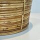 Rattan and brass wastepaper basket in the style of Gabriela Crespi.