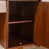 Classic freestanding desk from the 1950s, walnut veneer