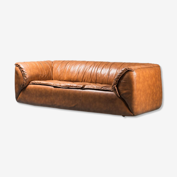 3 seater leather sofa 70s vintage modern