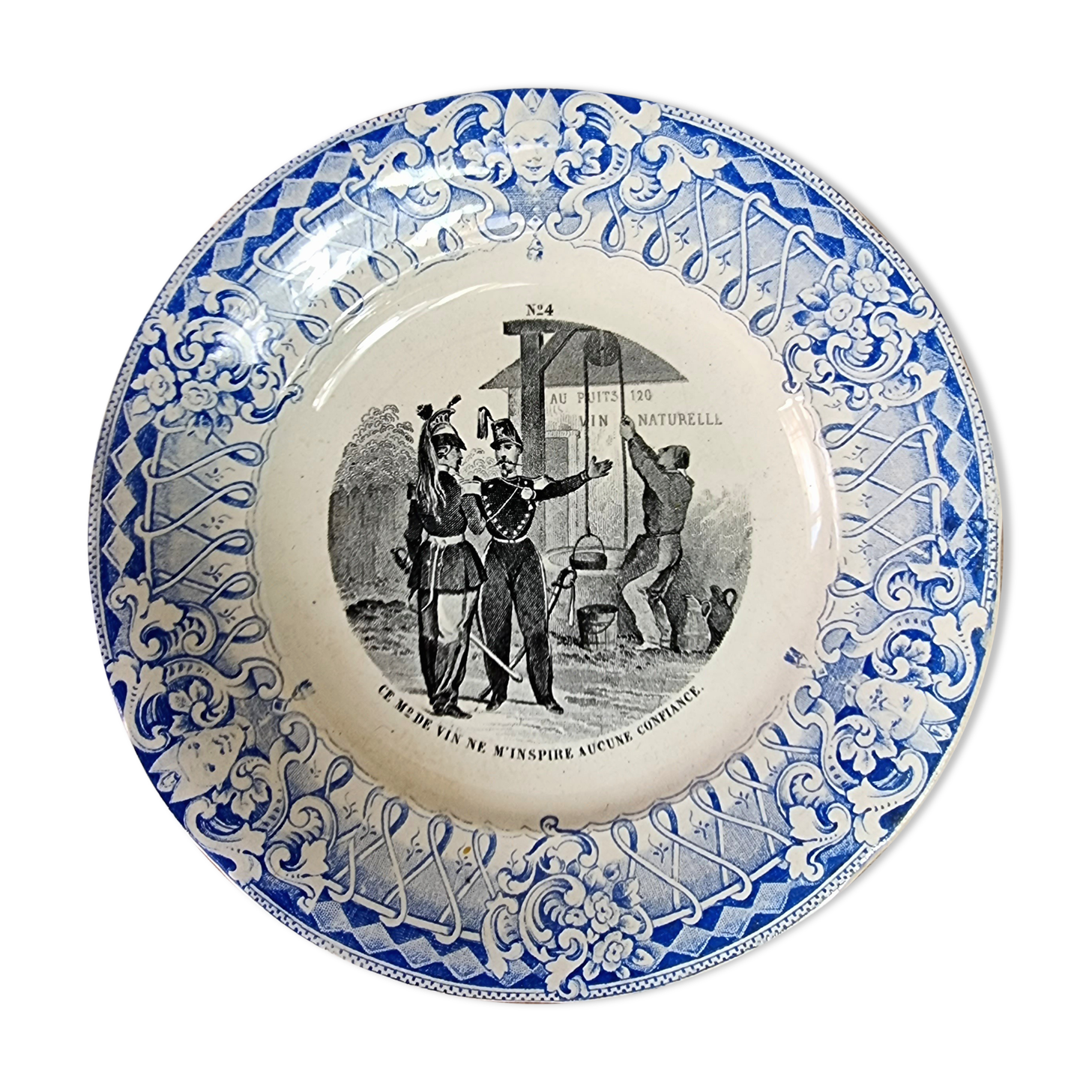 Talking plate wine creil & montereau
