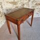 Vintage oak desk – 1970s – Green leather top and 3 drawers