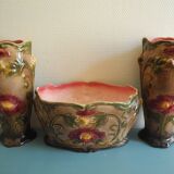 earthenware trim barbotine planter vases french fireplace set planter