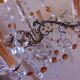 Chandelier to, colored crystal tassels