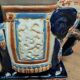 Ceramic enamelled elephant ashtray and pocket tray