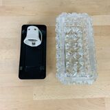 Wall lamp chiseled glass 50s