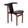 Teak and leatherette scandinavian mid-century desk chair