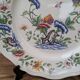 Plate Sarreguemines France model Rouen decoration flowers and insects 25.5cm