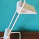 Pair of lamps in white lacquered metal "Arkilux". Denmark 1995