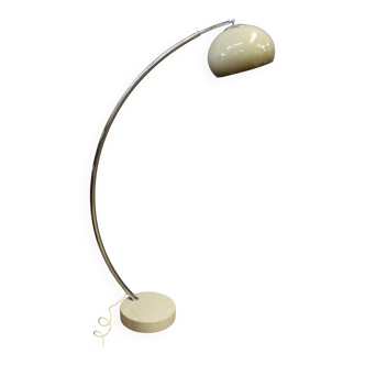 Arc floor lamp in marble and chrome circa 1970