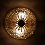 Ceiling light globe glass and brass